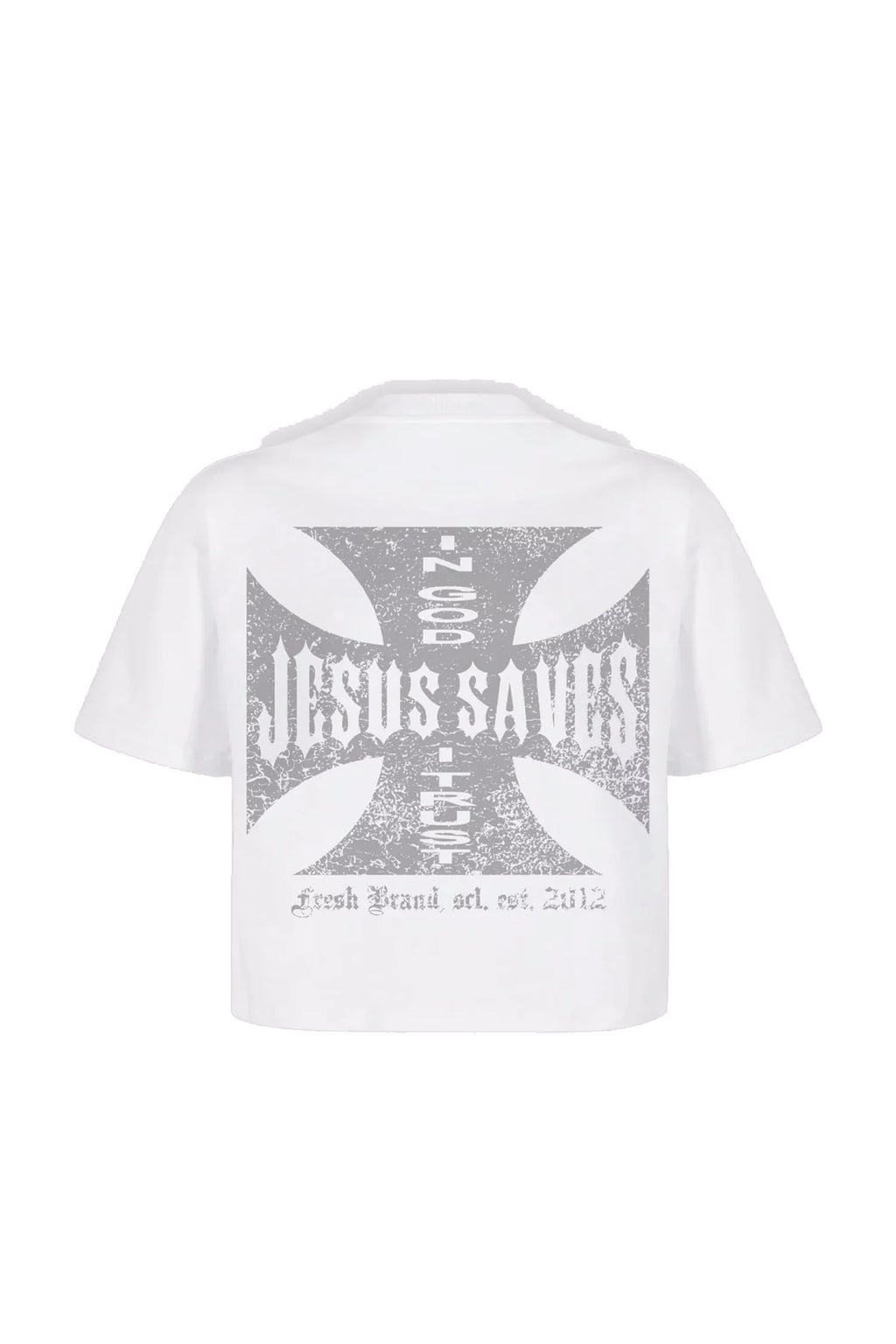 Polera Fresh Heavyweight Jesus Chrome Washed