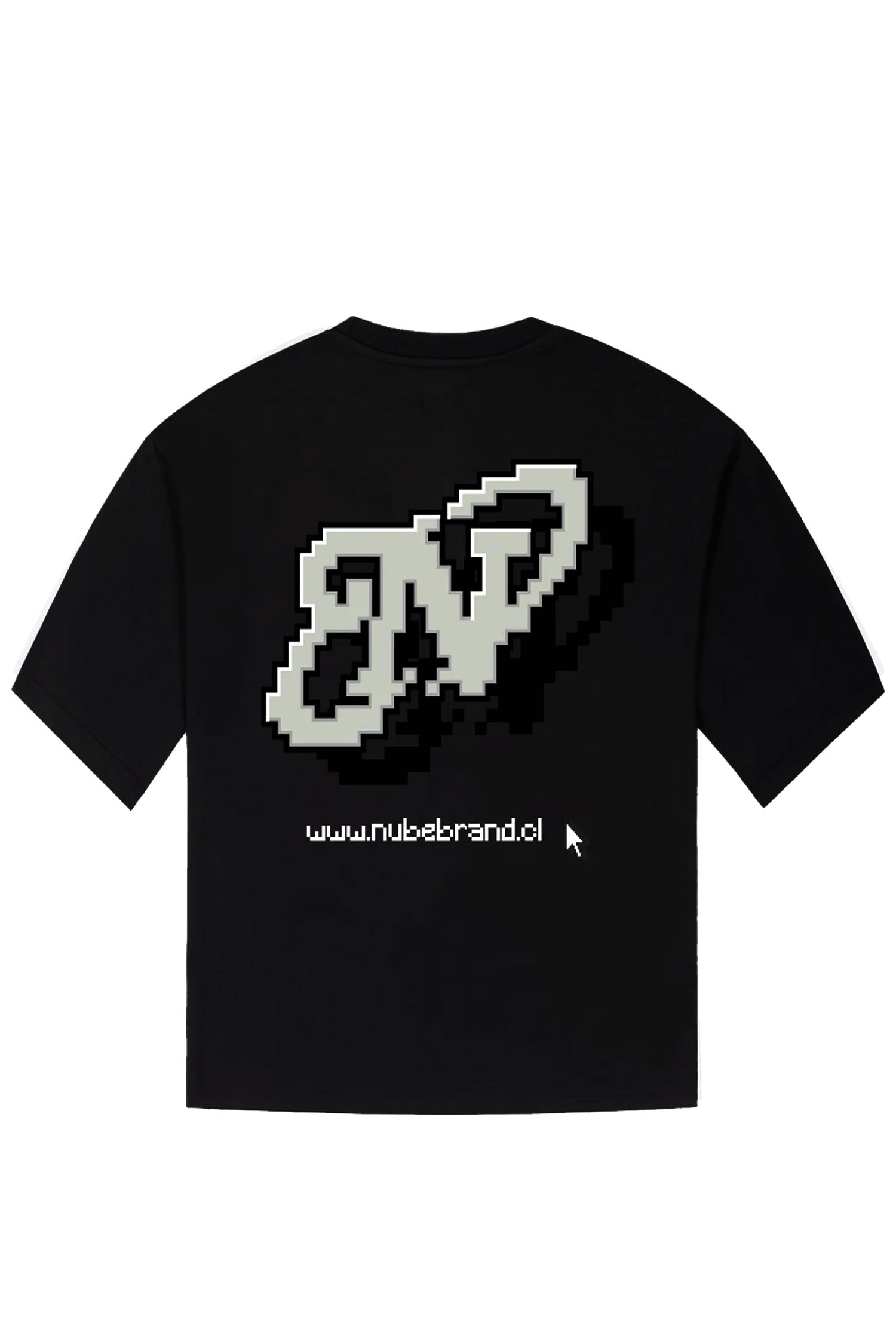 Polera Nube Pixel Web Negra