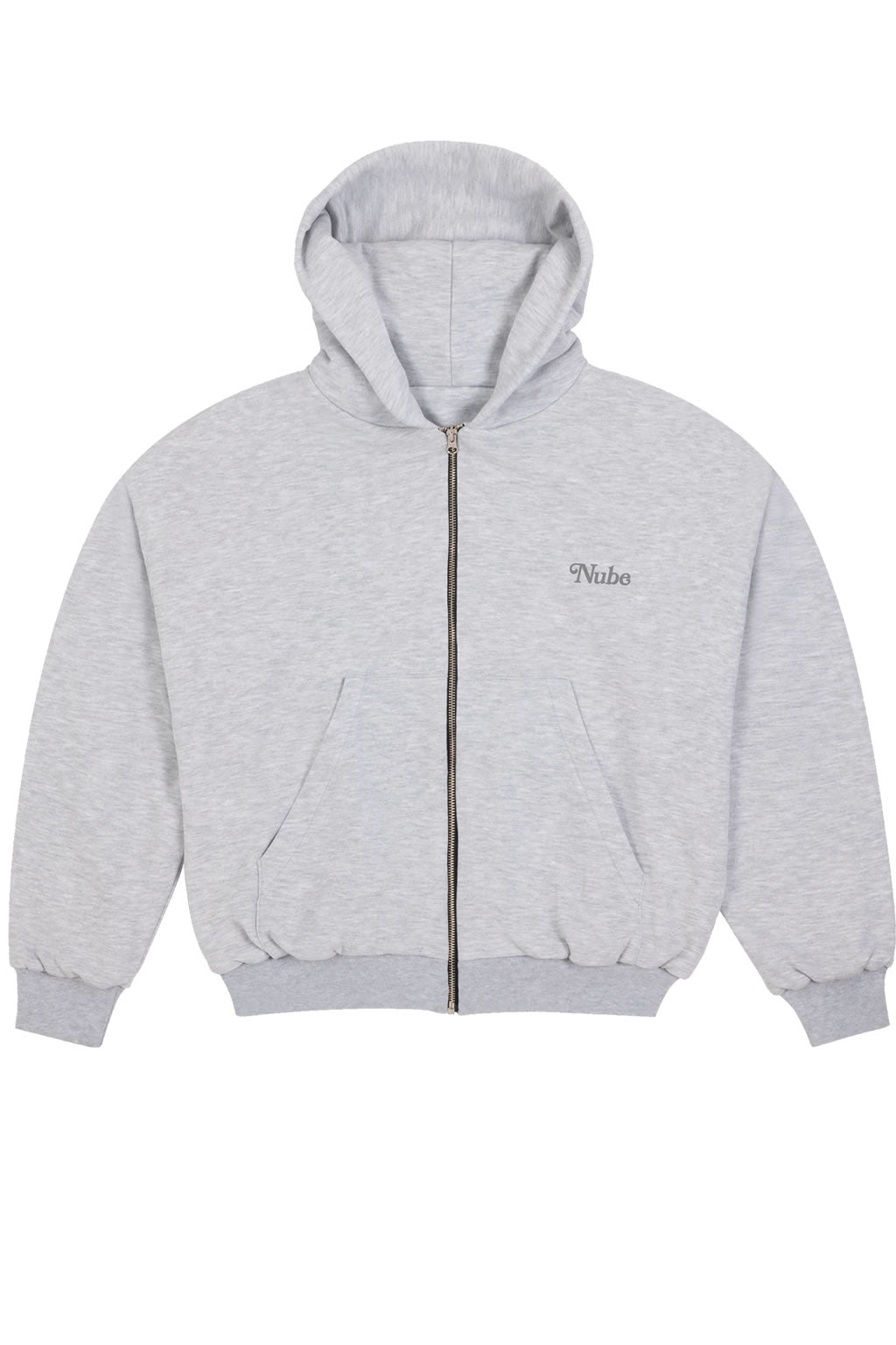 Poleron Nube Basico Zip Up Heavy & Cozy Gris