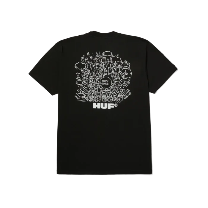 Polera HUF What A Jungle Negra