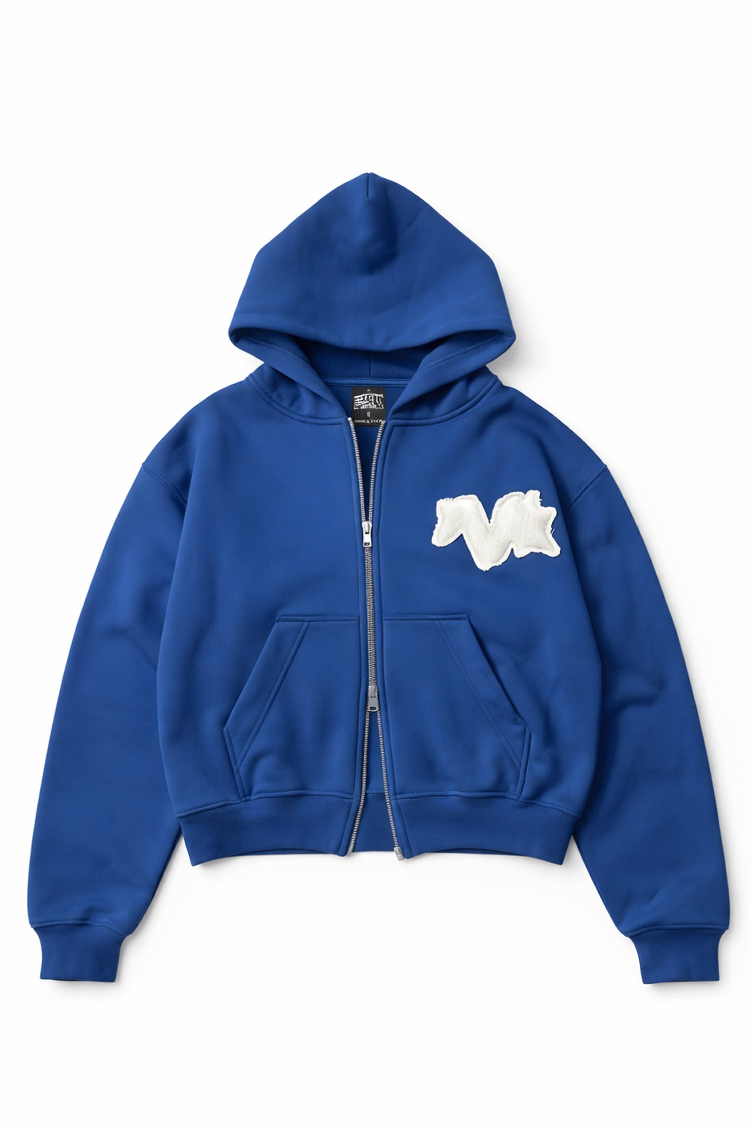 Poleron Nero Project Raw Logo Azul Rey