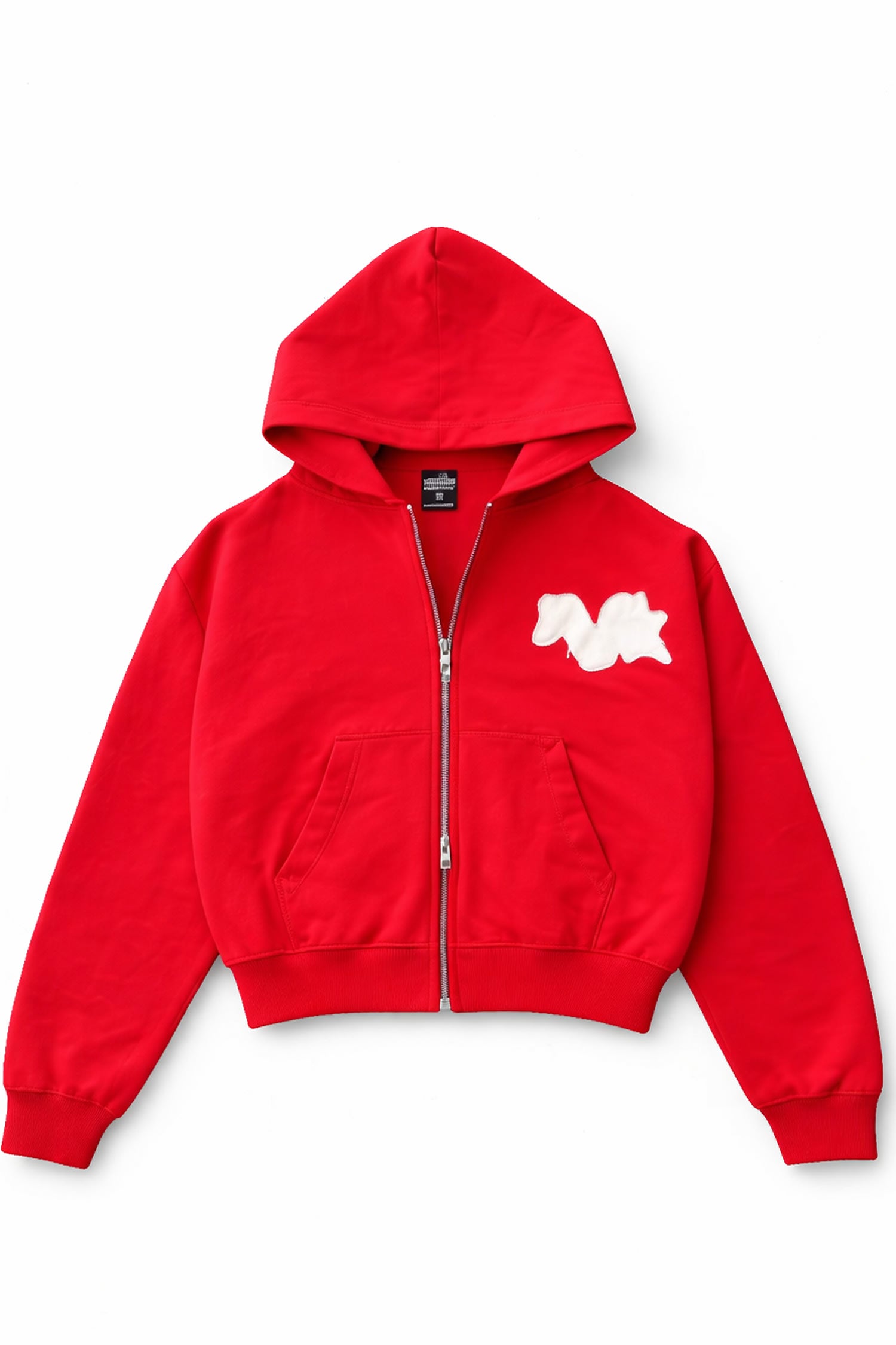 Poleron Nero Project Raw Logo Rojo