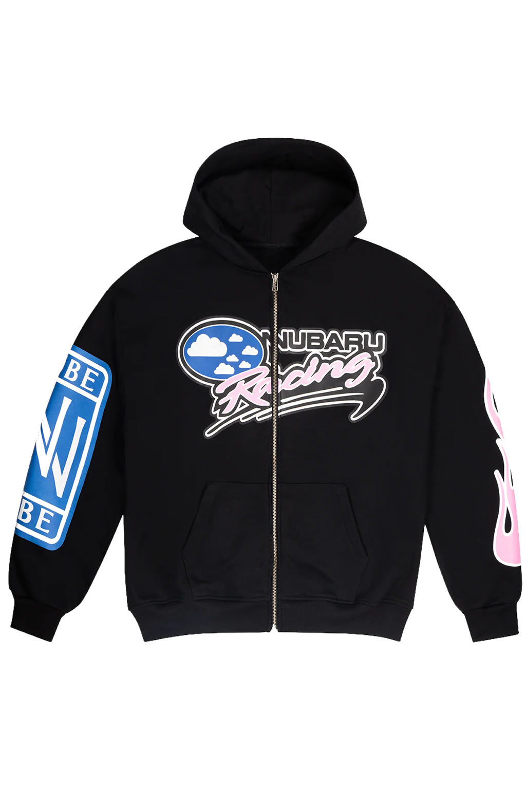 Poleron Nube Nubaru Racing Zip Negro
