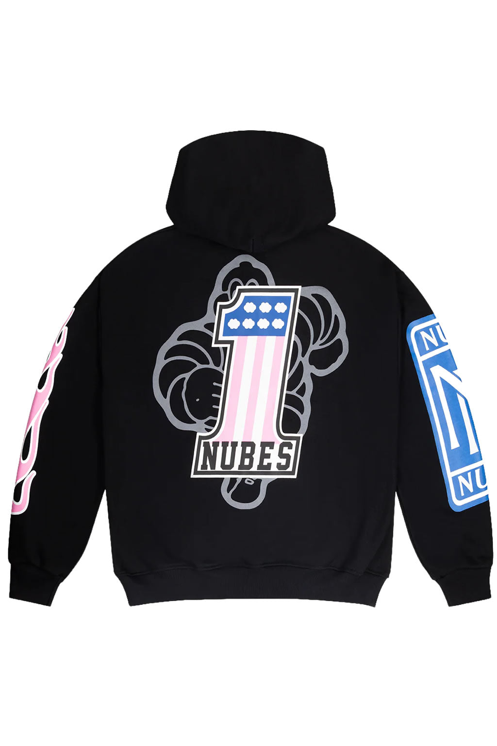 Poleron Nube Nubaru Racing Zip Negro