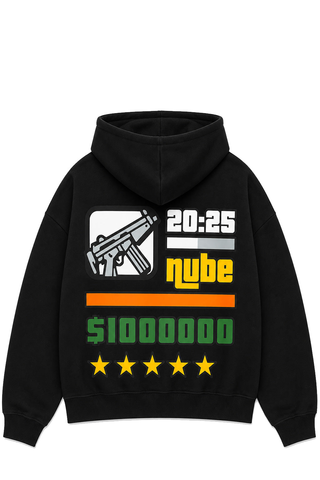 Poleron Nube San Andreas Zip Negro