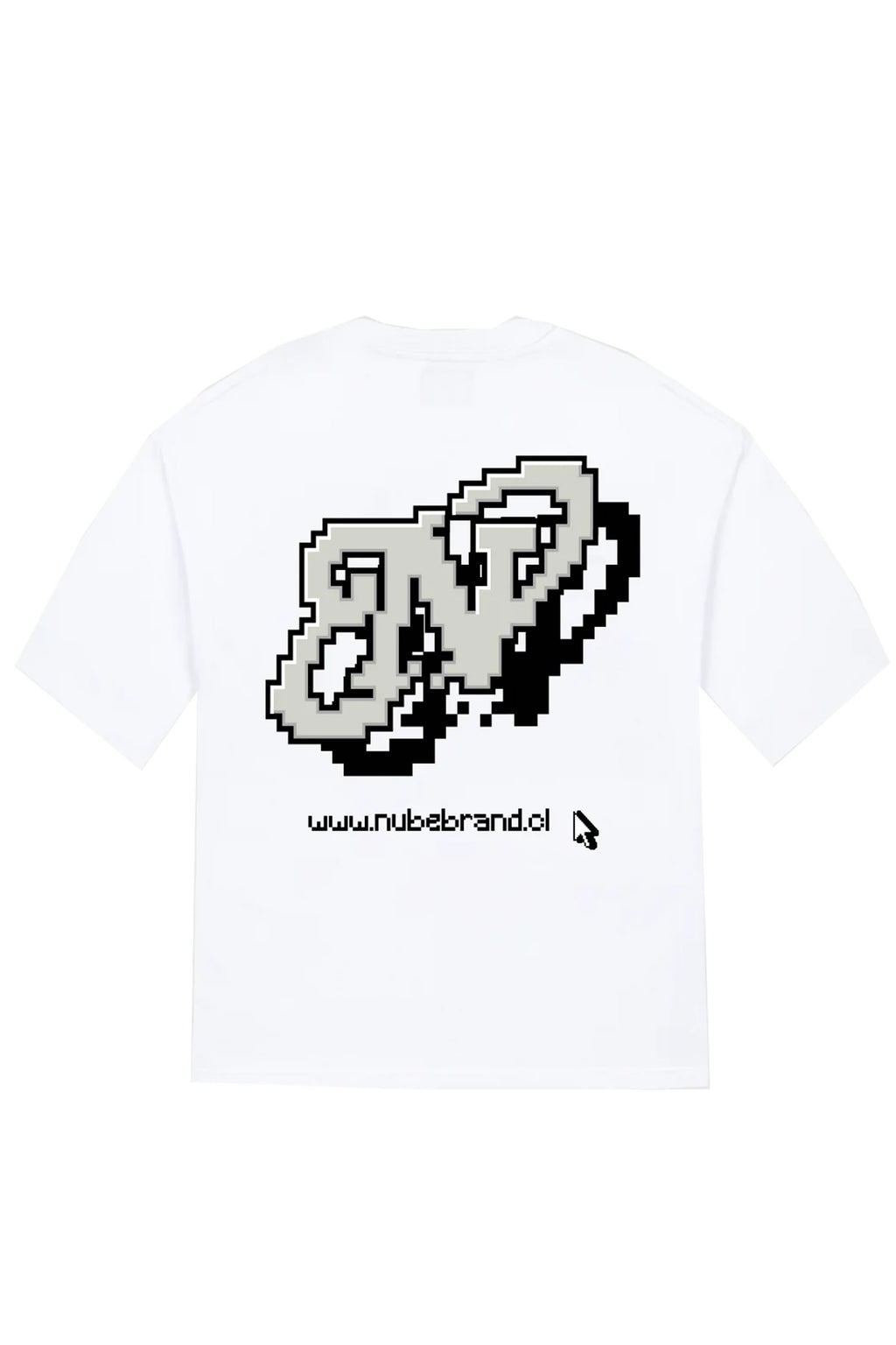 Polera Nube Pixel Web Blanco