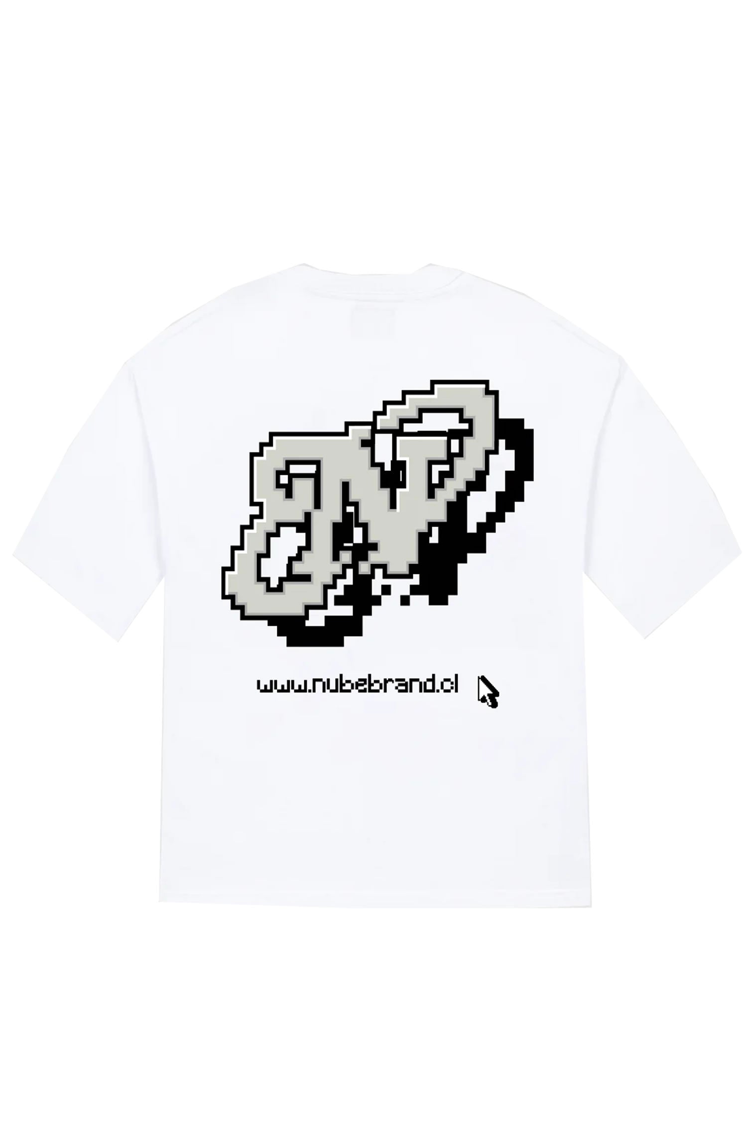 Polera Nube Pixel Web Blanco