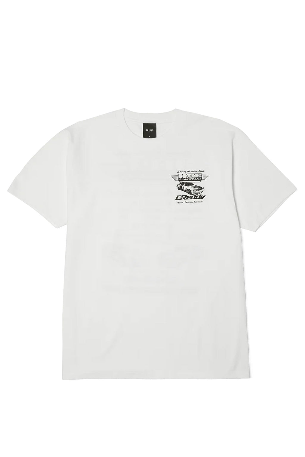 Polera HUF x GReddy Body Works Blanca