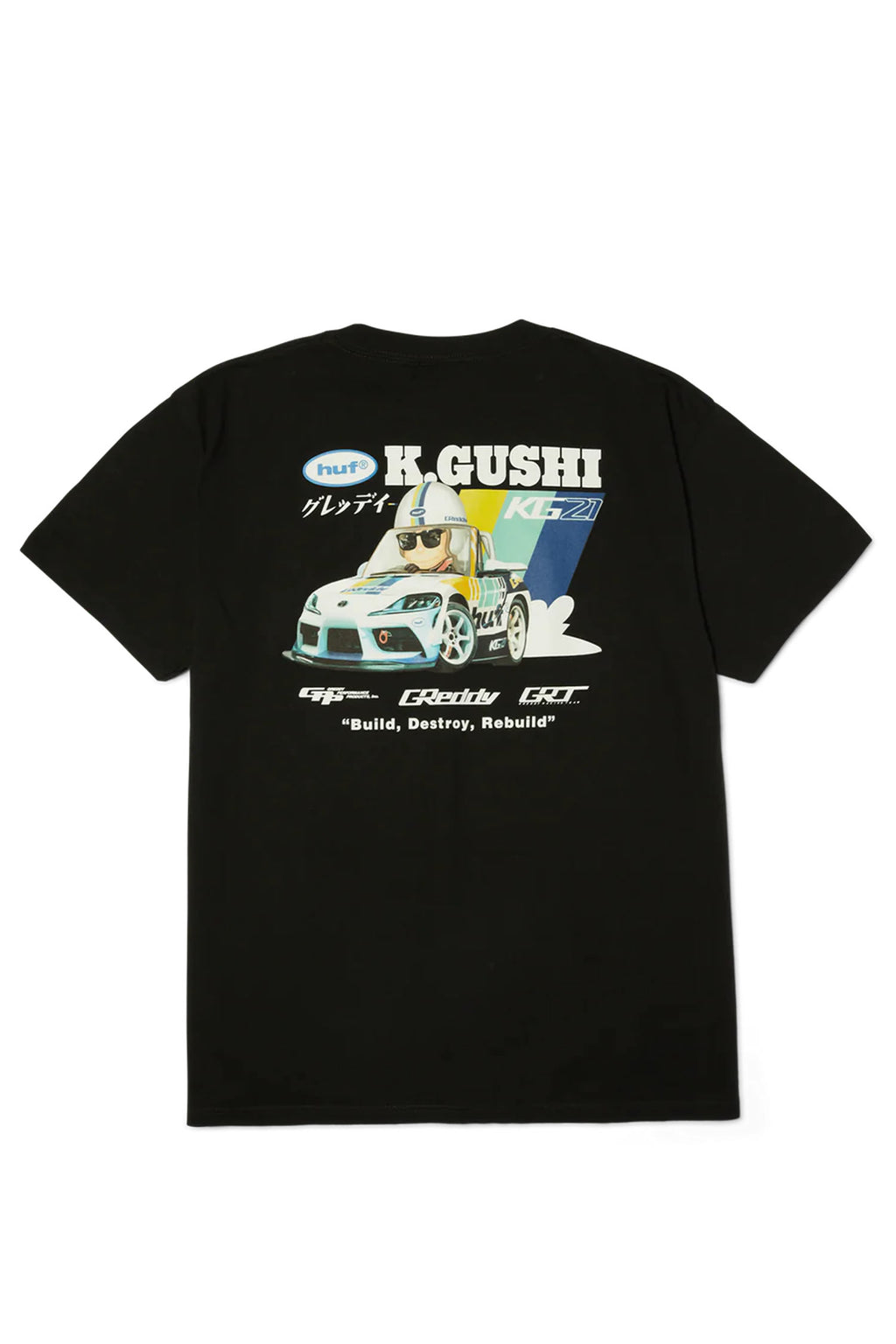 Polera HUF x GReddy Gushi Negra