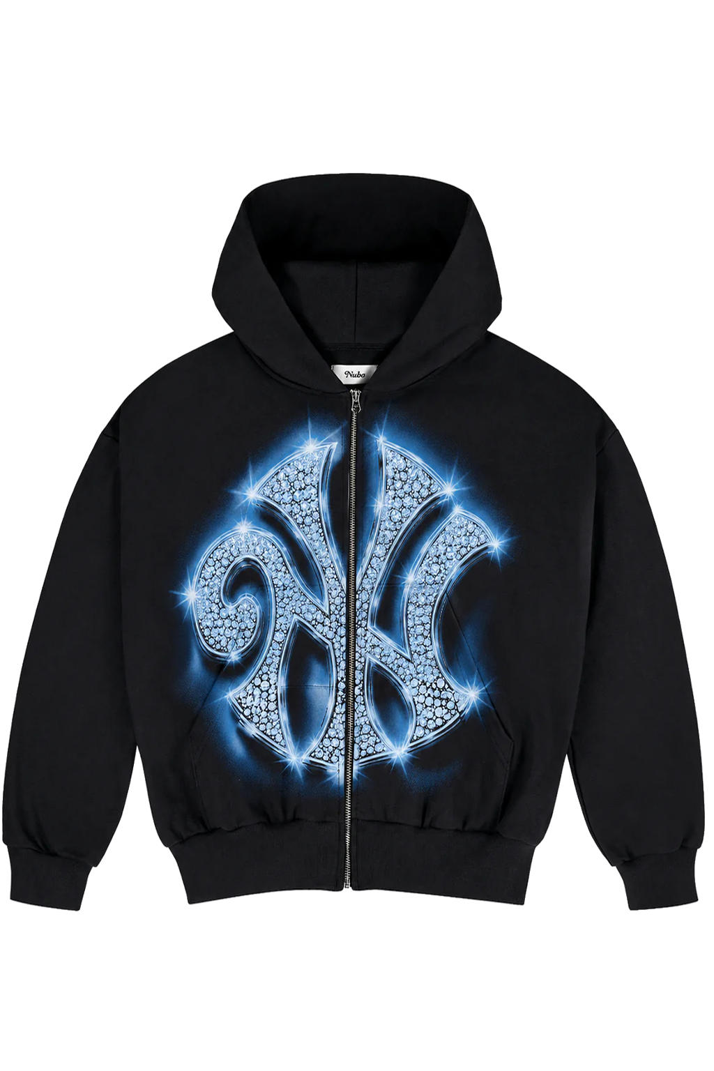 Poleron Nubees Bling Zip Negro