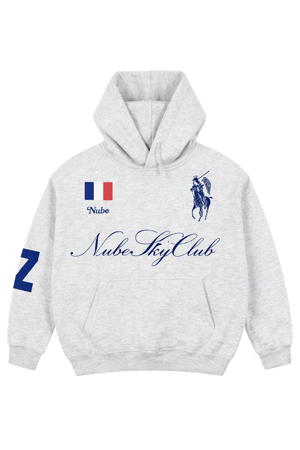 Poleron Nube Sky Club France Gris