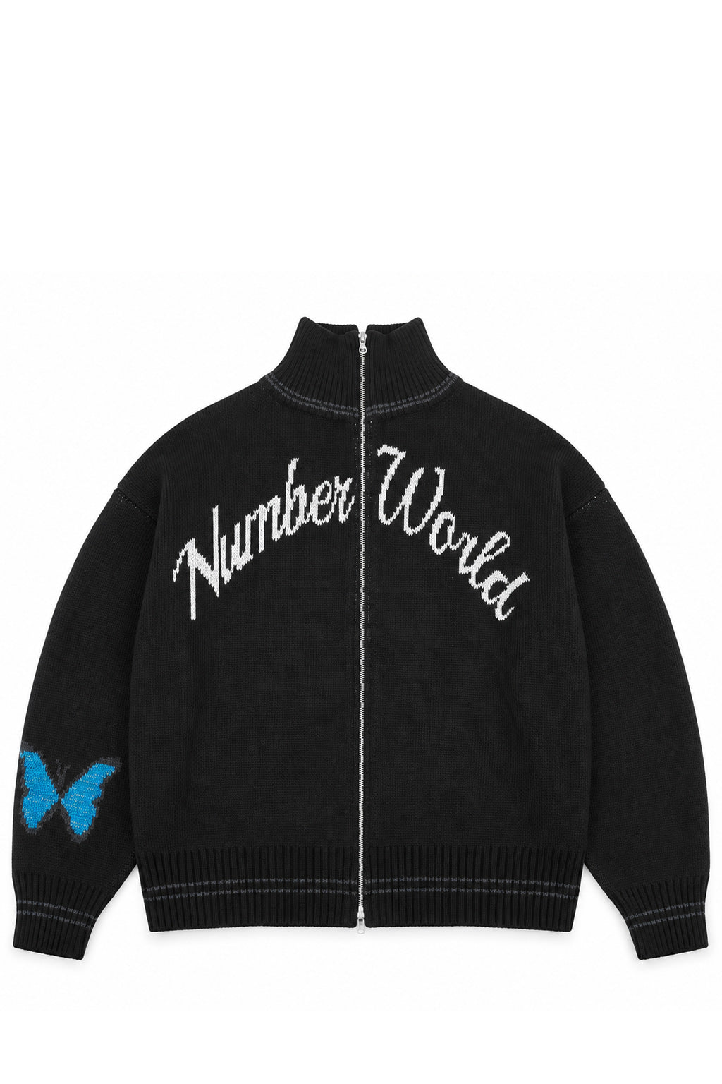 Sweater Number Zip NWC Negro